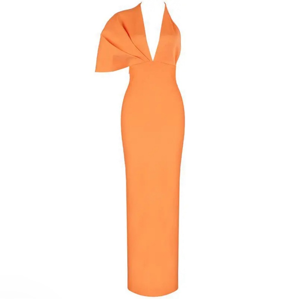 Orange maxi dress size small